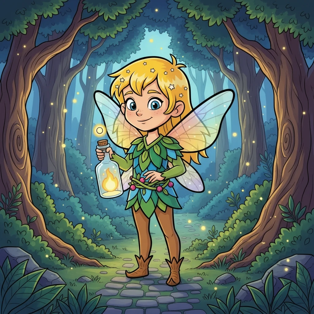 A missão de Faísca era proteger a última luz, uma pequena chama que representava a esperança de Lumina. Ele recebeu um frasco mágico onde deveria guardar a chama, mantendo-a segura e brilhante.