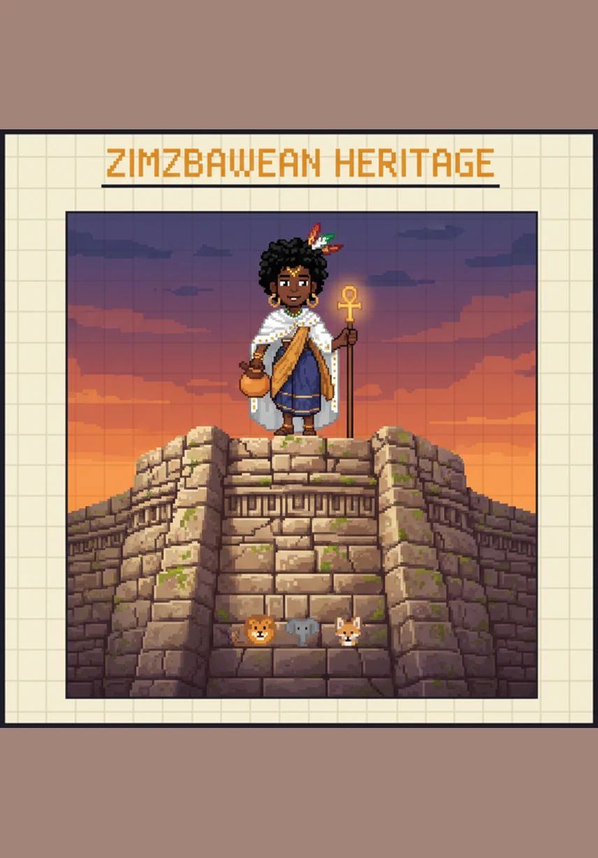 Tinashe stands atop the ancient, weathered stones of Great Zimbabwe, his hands lifted high toward the golden morning sun. He speaks words of deep devotion into the wind, his voice echoing across the vast savannah as he dedicates the land and its people to the Creator.