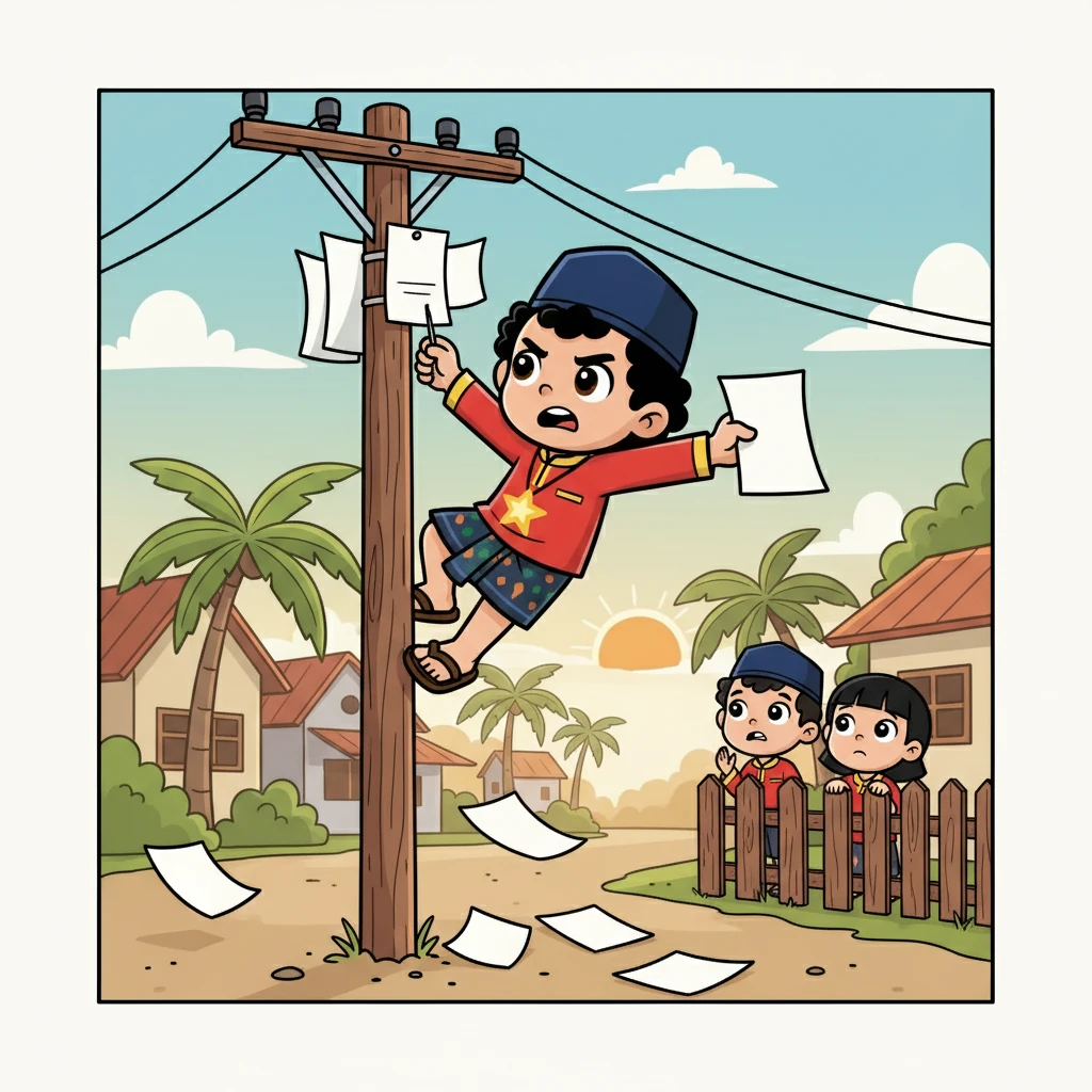 Joko dan teman-temannya melakukan sabotase kecil-kecilan terhadap fasilitas Jepang. Mereka menyebarkan selebaran yang menyuarakan perlawanan dan harapan akan kemerdekaan. Rasa takut bercampur dengan keberanian.