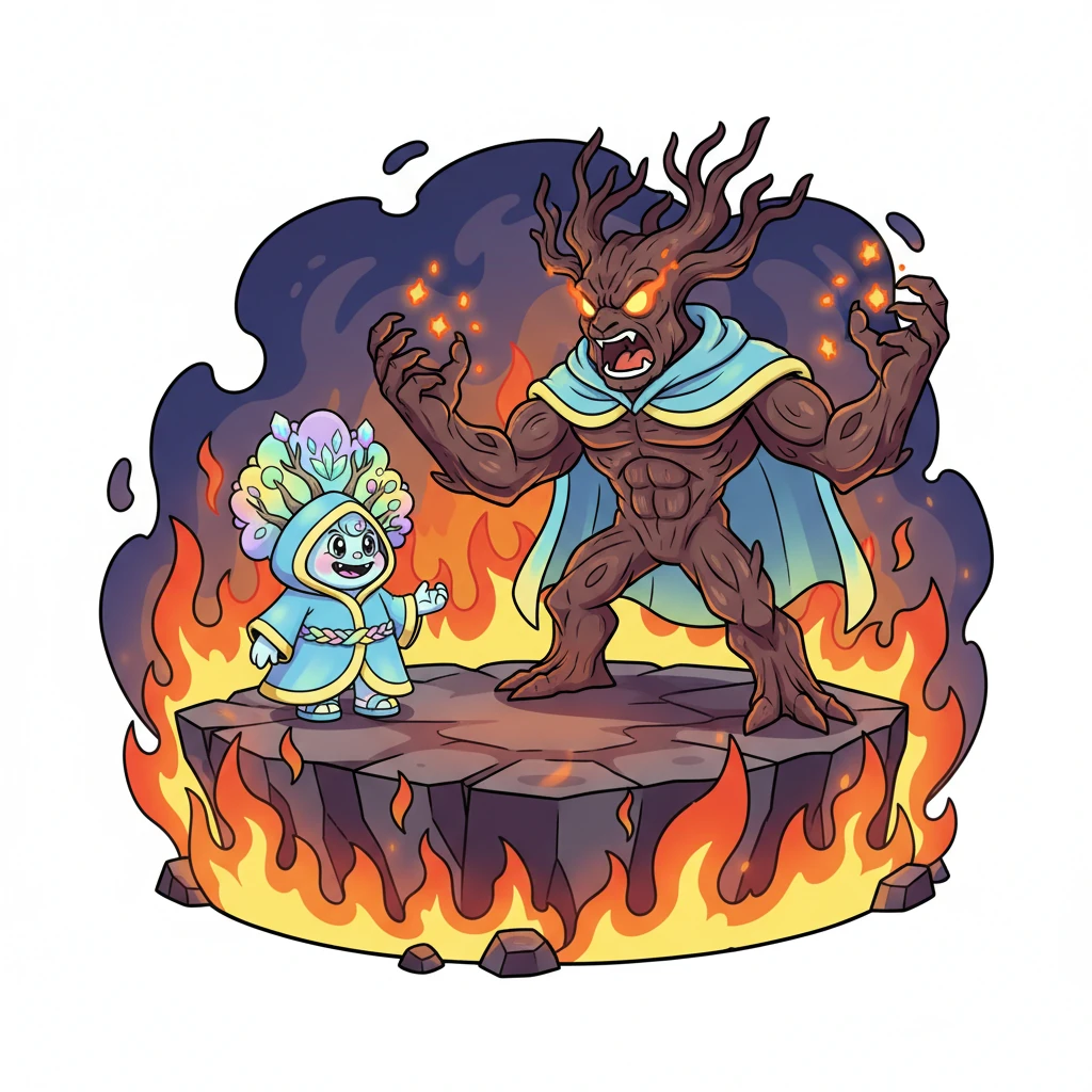 Pierwszym przeciwnikiem był Furion, którego ogień mógł spalić wszystko na swojej drodze. Spectree stanął przed nim na skalnej platformie, otoczony płomieniami. Furion ryczał, gotowy do ataku, a jego oczy płonęły jaskrawym ogniem.