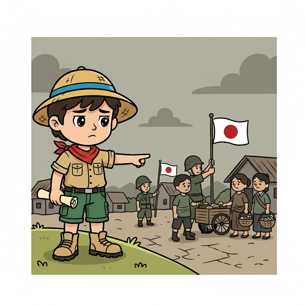 Bima menyaksikan bagaimana Jepang mengambil alih kendali atas beberapa wilayah di Indonesia. Ia melihat dampak perang pada kehidupan masyarakat, dengan kekurangan makanan dan kesulitan lainnya.