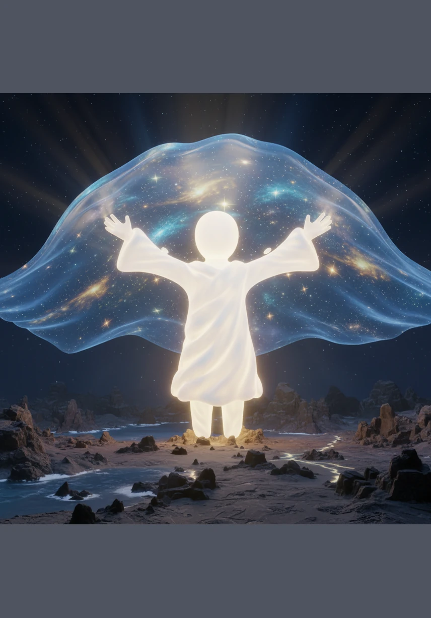 The Creator stretched out a magnificent canopy called the sky, dividing the waters below from the waters above. This vast, blue firmament became a peaceful gateway between the earth and the heavens.