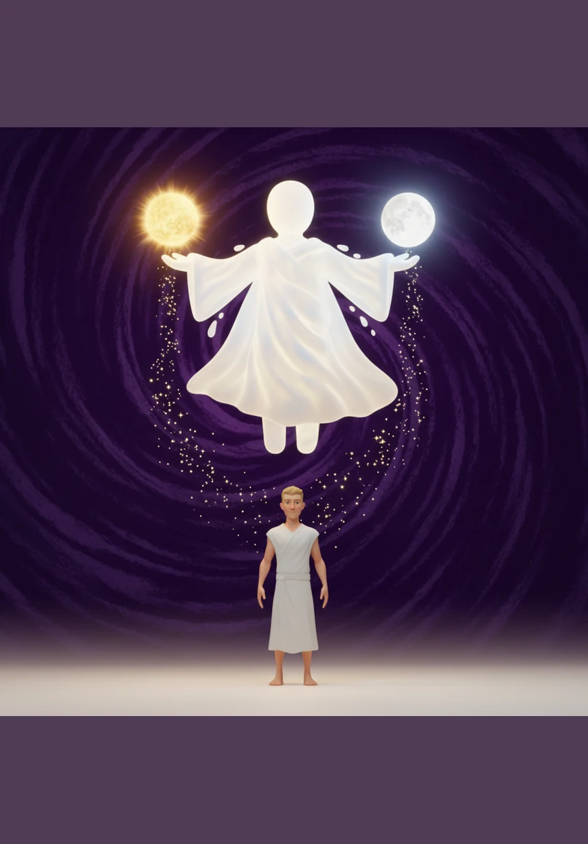 To light the path of time, the Creator placed the radiant sun to rule the day and a silver moon to watch over the night. Thousands of shimmering stars were scattered across the velvet sky like diamonds, marking the seasons and years.