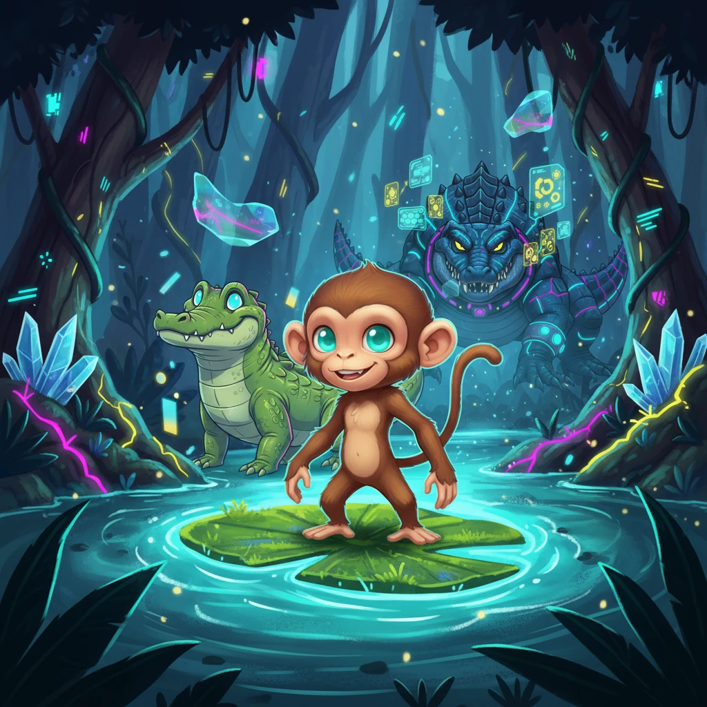 The Clever Monkey and the Crocodile