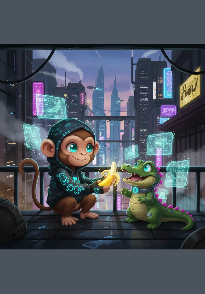 Every day after that, Snappy visited the mango tree to talk with Momo. The kind monkey always picked the ripest, sweetest mangoes to share with his crocodile friend. They spent many happy hours laughing together by the river.