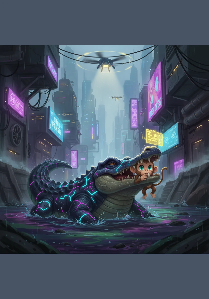 Snappy felt sad but he followed his wife's wish and lied to his friend. He told Momo that his wife had invited him over for a wonderful dinner. Momo felt excited and hopped onto Snappy’s scaly back to cross the deep river.