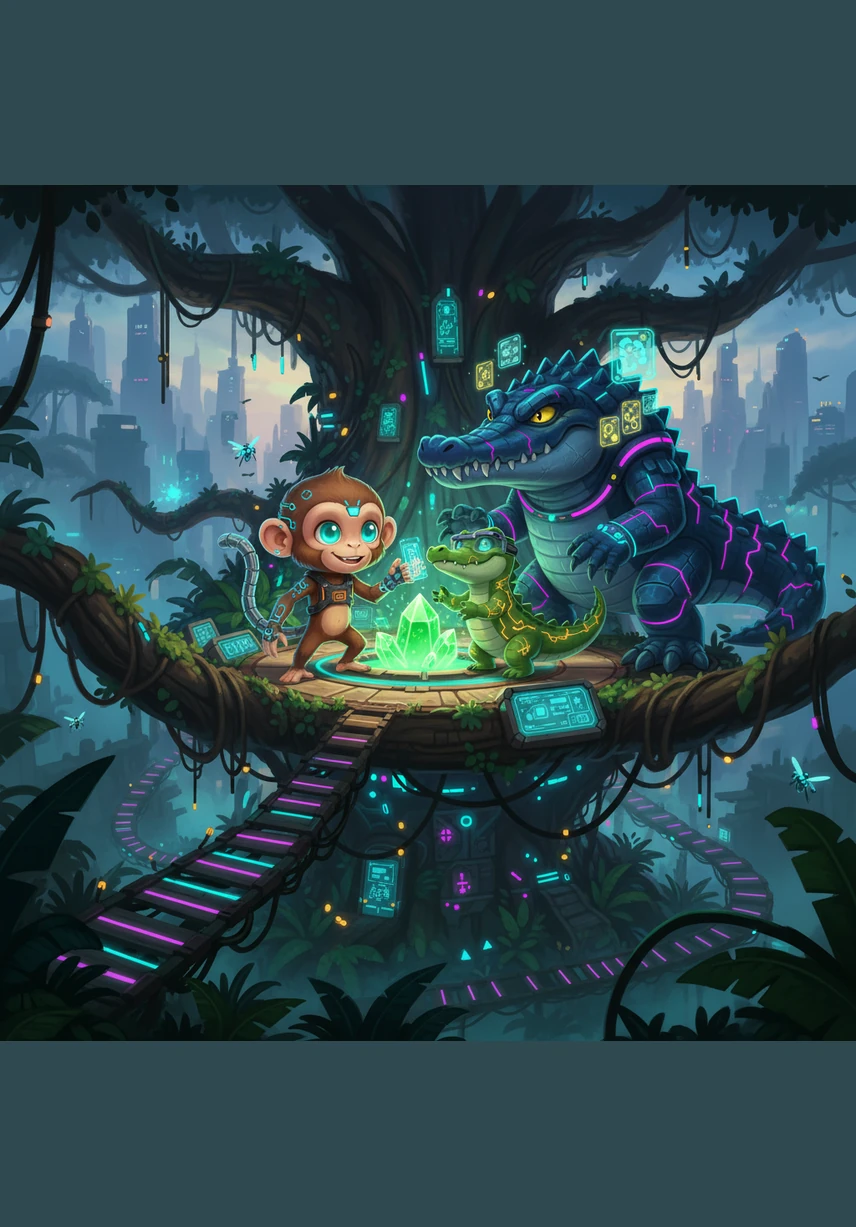 Can you find the five hidden mangoes in this colorful jungle scene? Look closely at the trees and the river to spot Momo’s favorite snacks. Grab your favorite colors and draw a picture of Momo safe and happy in his tree!