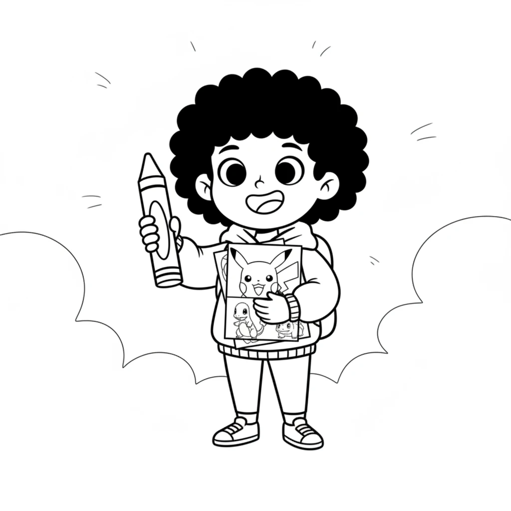 Lily smiled a big, happy smile, looking at her colorful creations. She realized that her crayons didn't just add color; they brought magic and joy to each Pokémon. Her heart felt full of happiness.