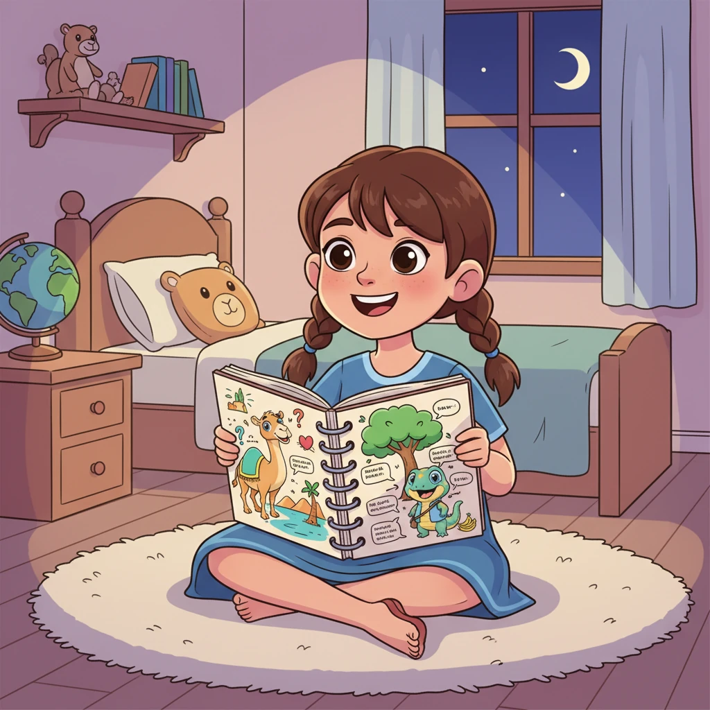 Finally, Lily was back in her cozy room, her notebook now bursting with colorful drawings and answers to all her animal questions. She smiled, feeling proud of her adventurous day and all the amazing things she had discovered about animals and their homes. What a wonderful way to learn!