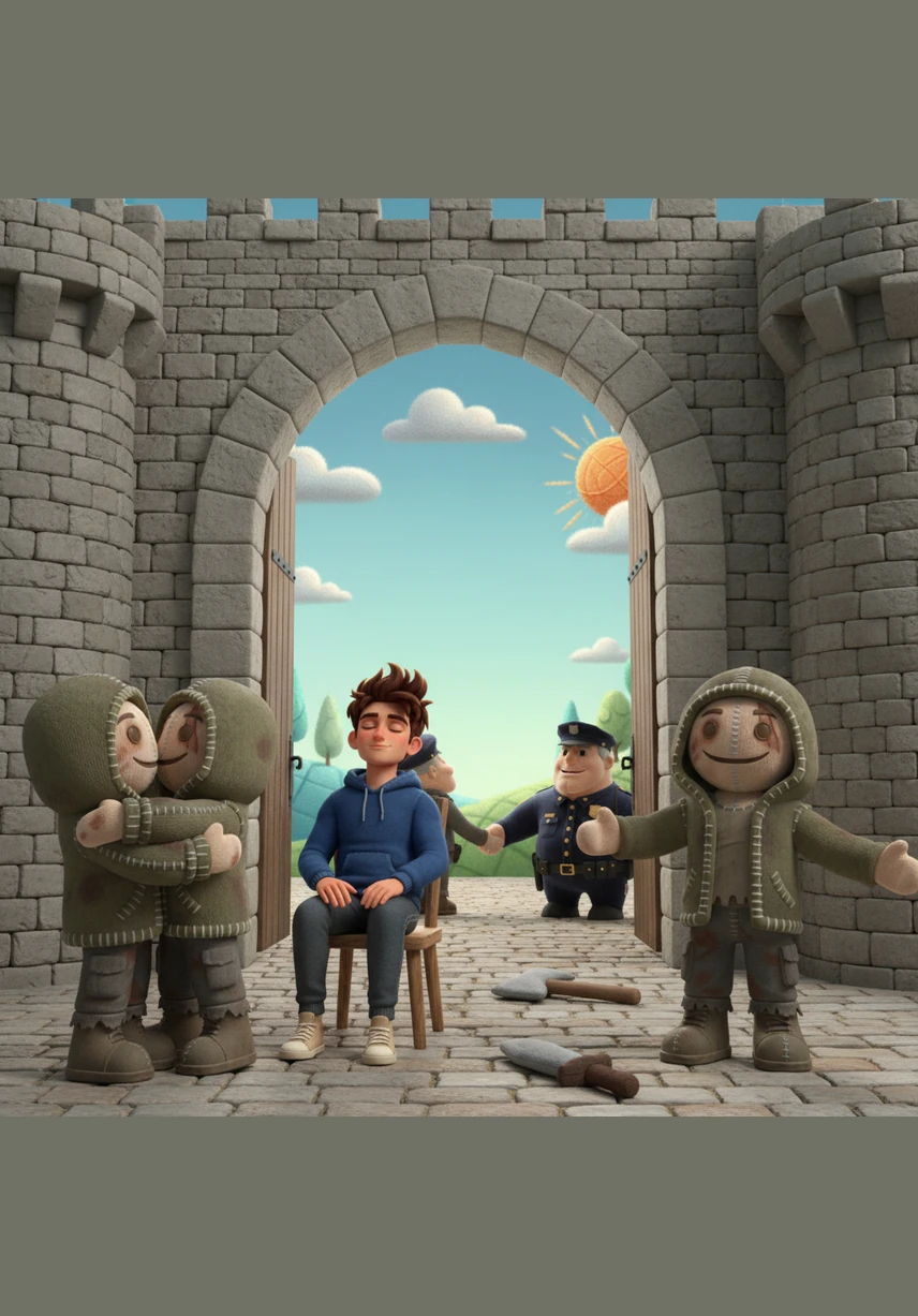 A small group of rebels attempted to storm the gates, their faces masks of desperate determination and defiance. Alex didn't even stand up from his chair; he simply thought of peace, and the attackers dropped their weapons to embrace one another in a forced, empty joy.