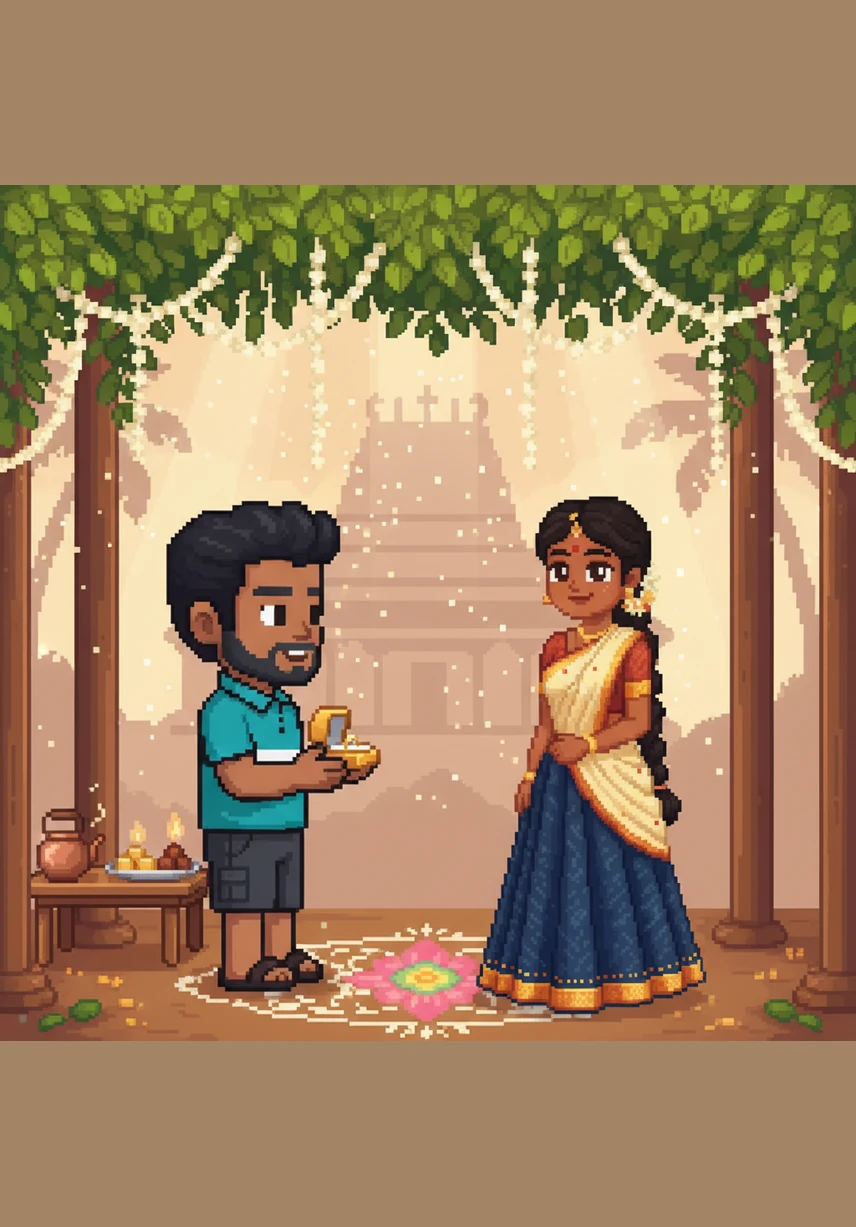 At their engagement, she looks like an angel descended to earth, her grace captured forever in his memory. It is a day of soft colors and sacred promises, a picture-perfect moment that remains one of his most cherished treasures.