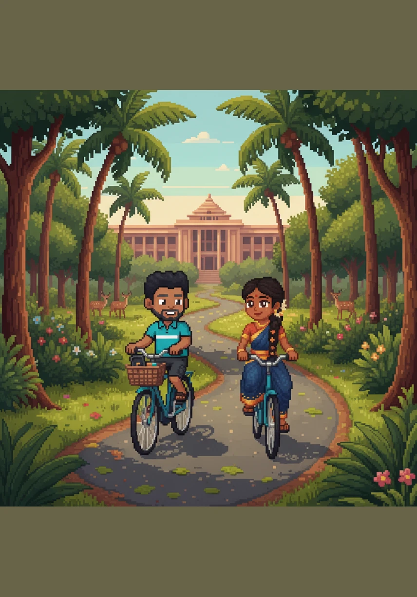 Life moves to Chennai, where she becomes his pillar of support during his PhD journey, earning the respect of his colleagues. They cycle through the lush greenery of IIT Madras, spotting deer and sharing simple joys under the canopy of ancient trees.