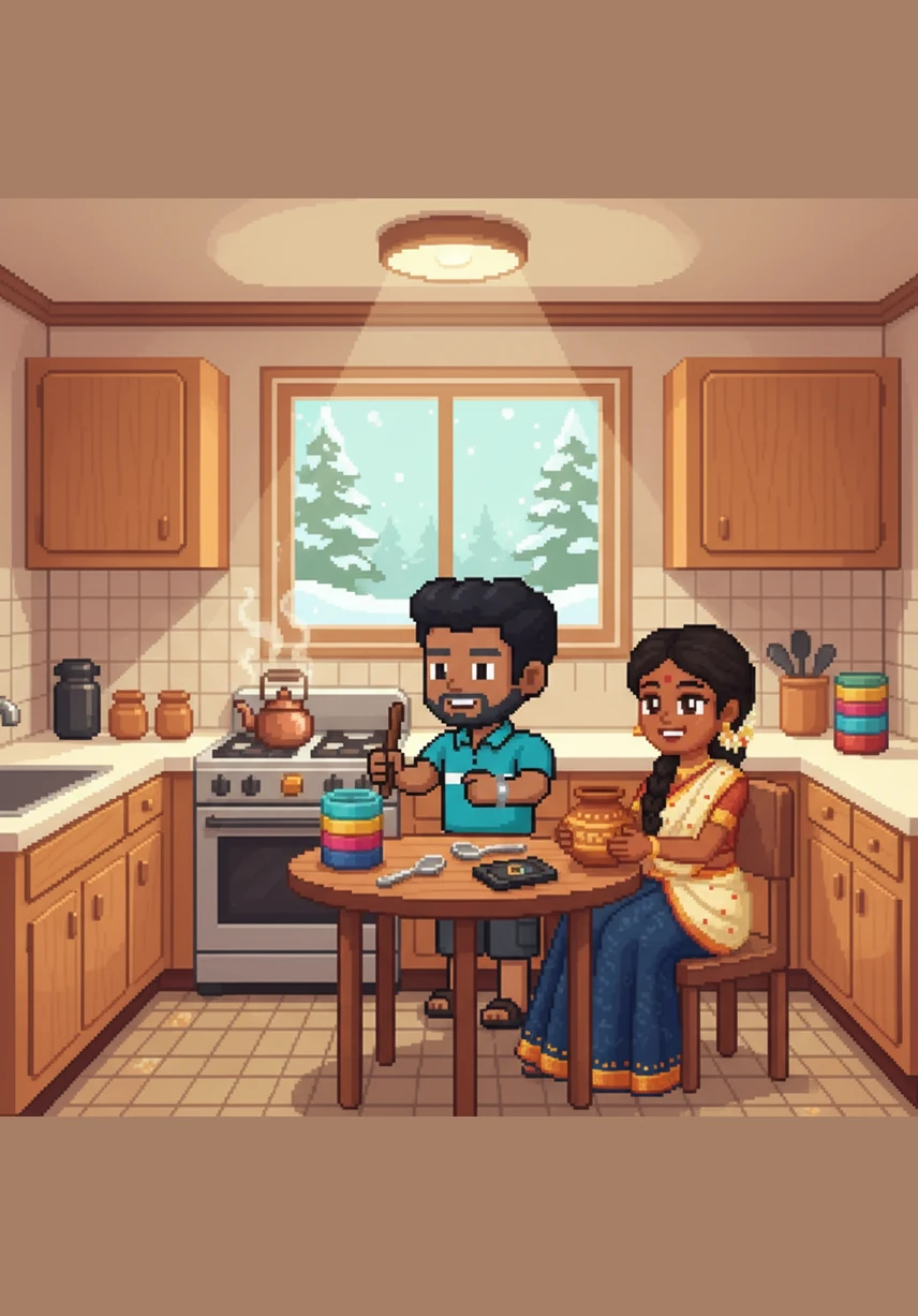 In their Canadian home, they master the art of cooking together and embrace the joys and trials of becoming parents. They find comfort in simple routines, like sharing muffins and cheesecakes from the local store while learning to manage their life on a minimal salary.