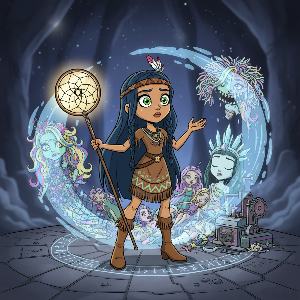 Isi Dawndancer, with her keen spiritual sight, began to notice the unsettling pattern unfolding around her friends. She realized each ghoul was being punished in a way that mirrored their dismissive attitudes towards "lesser" dolls—discarded, forgotten, and replaced. A chilling sense of purpose guided her as she started to piece together the fragmented clues, knowing she had to understand the source of this eerie revenge.