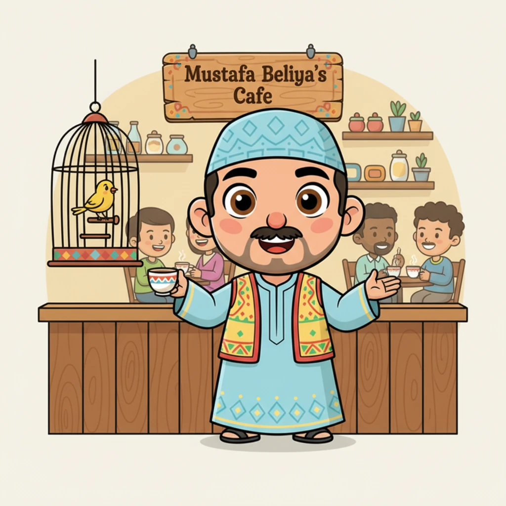 أكمل مصطفى بلية حديثه بنبرة ملؤها الإيمان والرضا: "أنا لست من أعطيه الشراب يا صديقي، بل الله يرزقني بسببه. وجوده يجلب البركة والخير لهذا المكان. إنه جزء من سر نجاح كافيه مصطفى بلية."