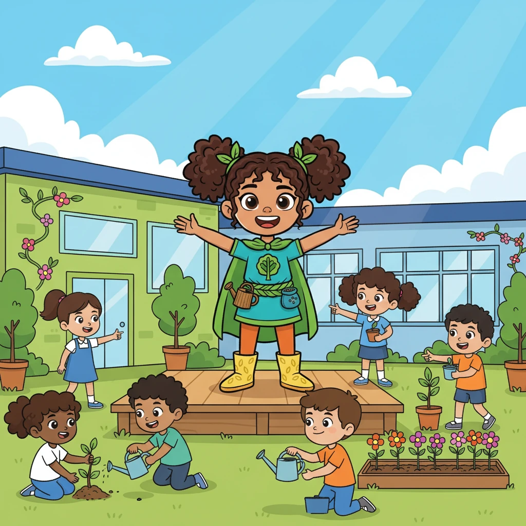 Un mes después, Verdita volvió a hablar, pero esta vez su voz era fuerte y feliz. “Gracias, Guardianes”, dijo. “Aprendieron que con pequeñas acciones pueden lograr grandes cambios”. La escuela vibraba con un nuevo espíritu.