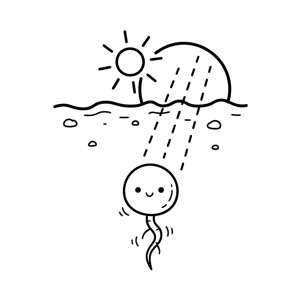 Deep in the soft earth, a tiny seed named Pip began to stir. Warm sunshine tickled the ground above, calling Pip to wake up. Pip stretched a little root and wiggled with excitement.
