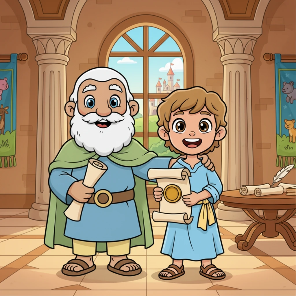 King Darius, who ruled the land, liked Daniel very much. He saw how wise and honest Daniel was and made him a very important helper in the kingdom. They worked together to make the land a good place.