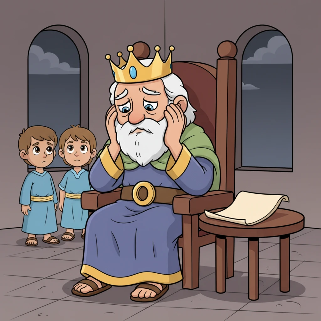 King Darius was very sad and upset when he heard the news. He liked Daniel and knew he had been tricked. He tried all day long to find a way to save Daniel, but a king's law could not be changed.