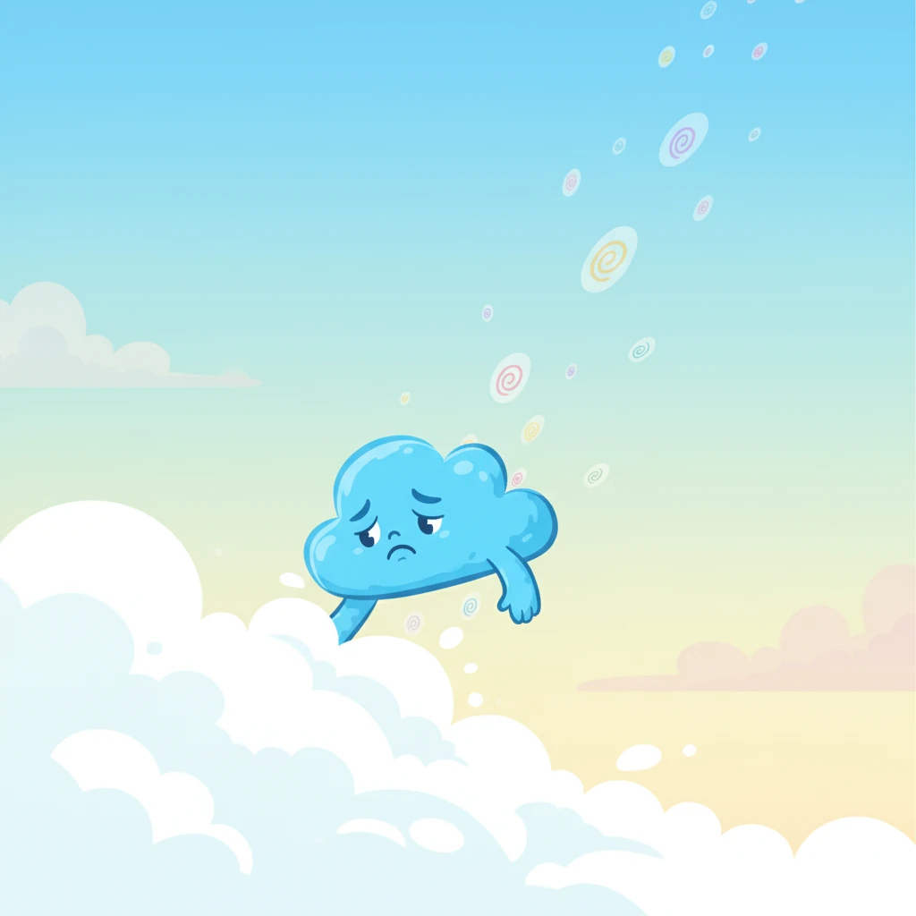 Un día, Hola decidió que no podía seguir esperando. Con un pequeño temblor, se desprendió de su nube de saludos y comenzó su propio viaje.