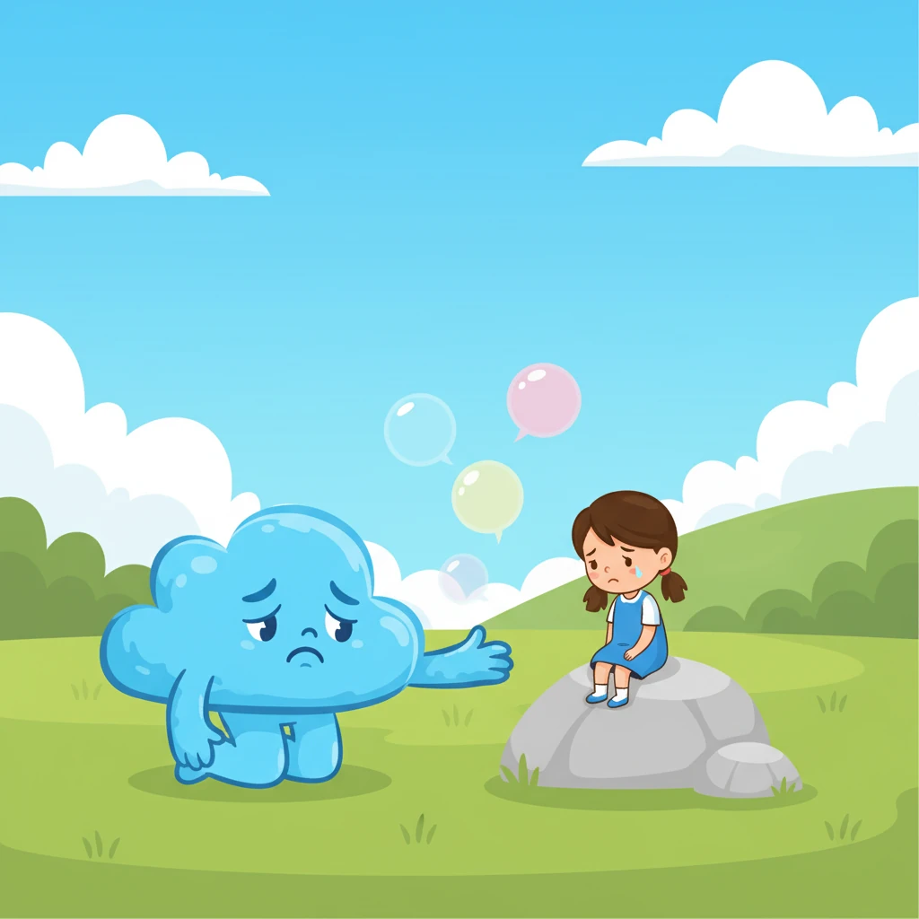 Se encontró con una niña pequeña que parecía triste. Hola quería consolarla, pero no sabía cómo. Solo era una palabra, después de todo.