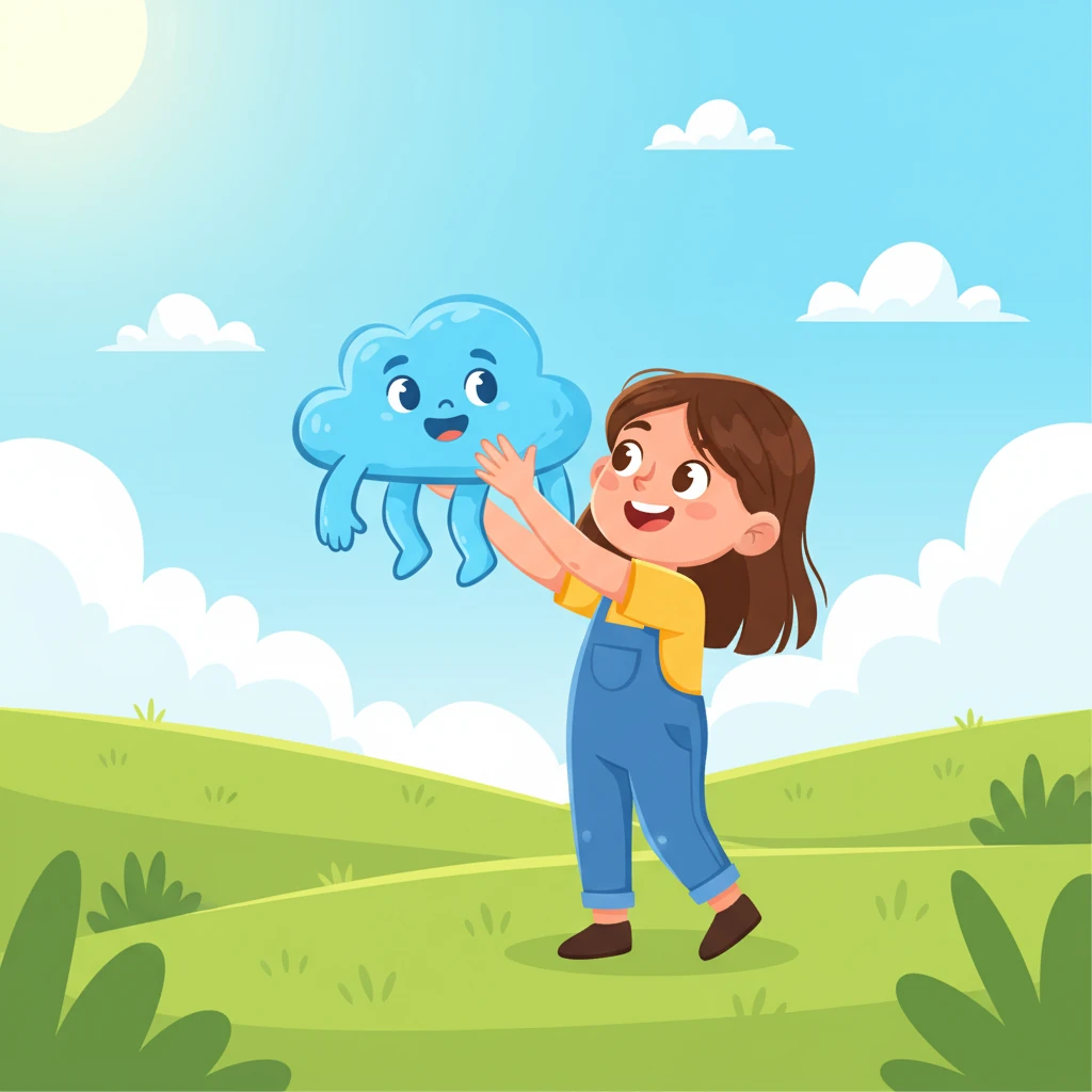 La niña levantó la vista, sorprendida. Una pequeña sonrisa apareció en su rostro. '¡Hola!', dijo ella, y el corazón de Hola se llenó de alegría.