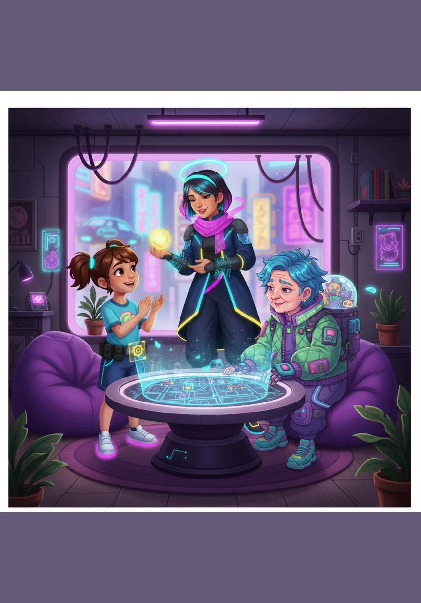 Anita lives in a cozy house filled with laughter and the sweet smell of flowers. Her family is small but very special, consisting of her, her mom, and her grandma.