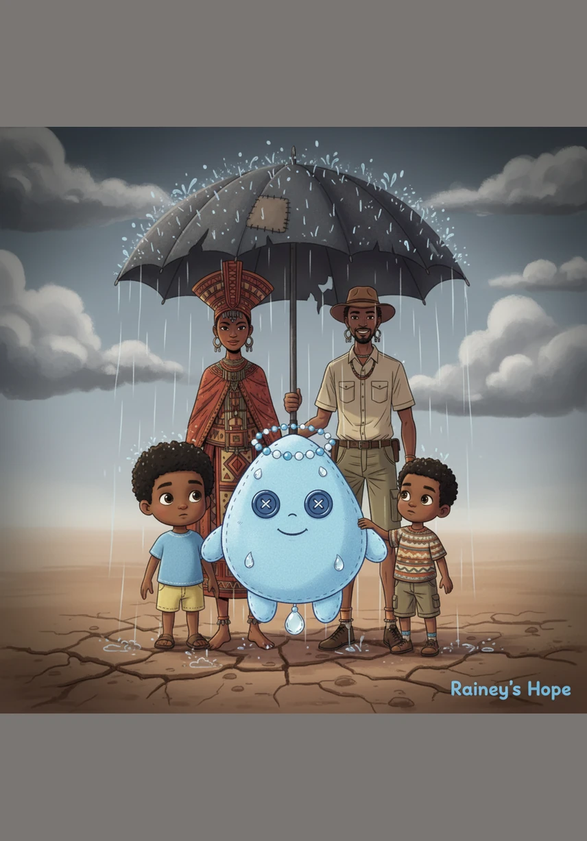 High above the vast Namibian landscape, the droplets huddle together to form giant, fluffy grey clouds that drift slowly toward the mountains.