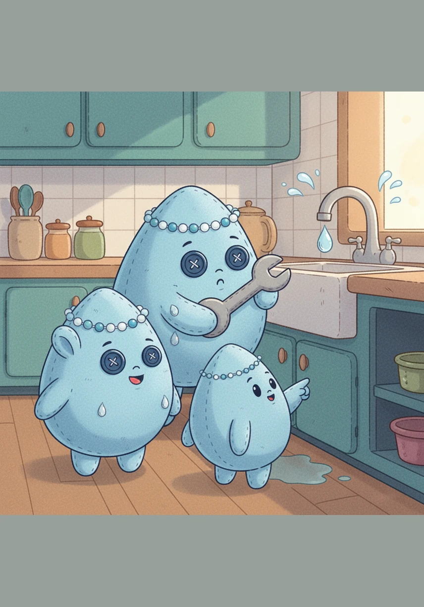 With a careful ear, Rainey becomes a water detective, searching for hidden drips and helping her parents fix leaky faucets around the house.