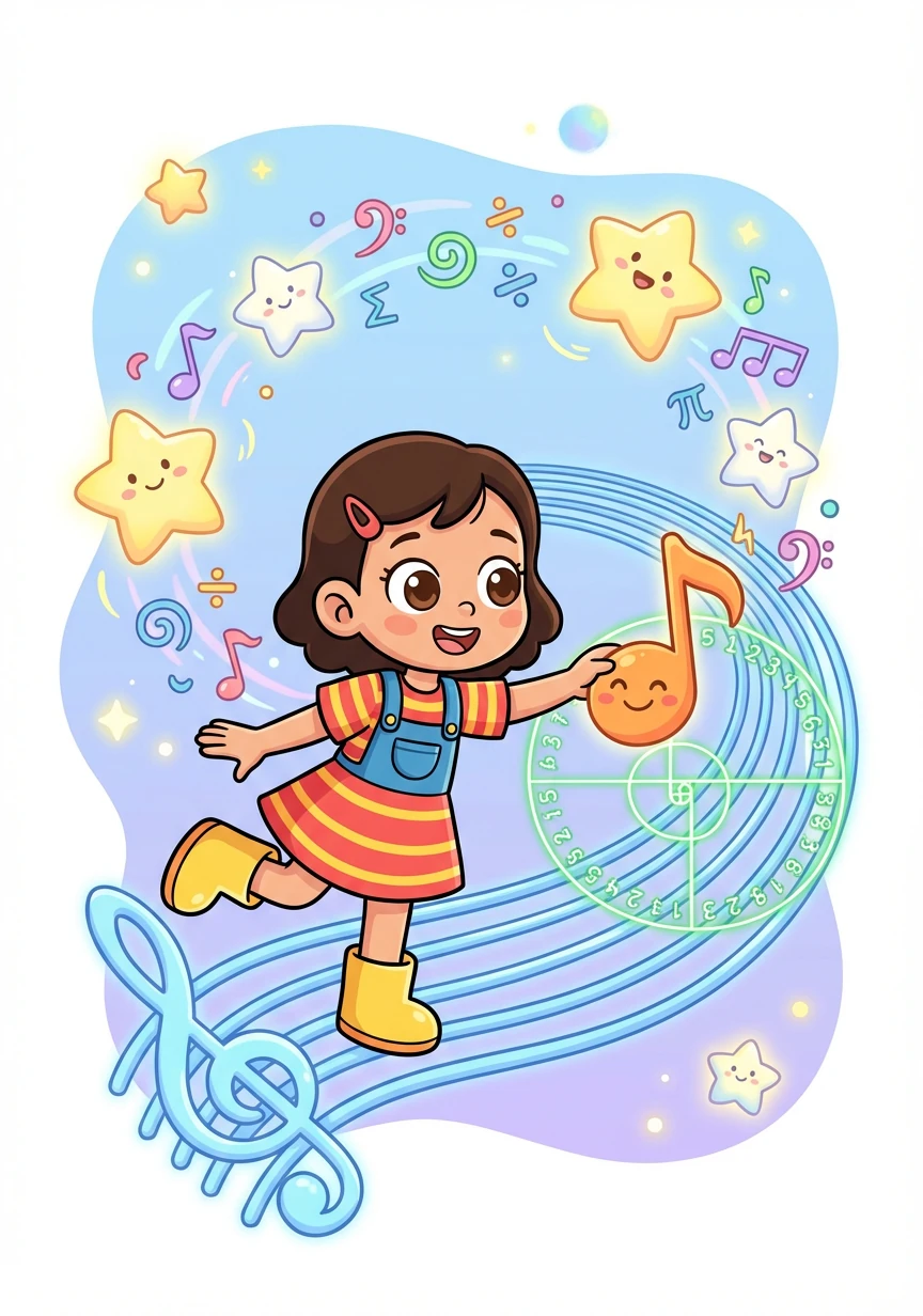 During 'The Math of Music,' Abeni discovered the hidden patterns and rhythms that connected numbers and melodies. She learned how to compose songs using mathematical equations, creating tunes that made the stars dance.