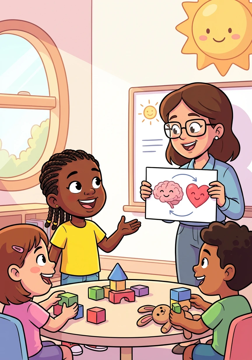 In the afternoon, Abeni attended 'The Science of Smiles,' where she learned about the power of kindness and empathy. She discovered that a single smile could light up a room and make even the grumpiest person feel warm inside.