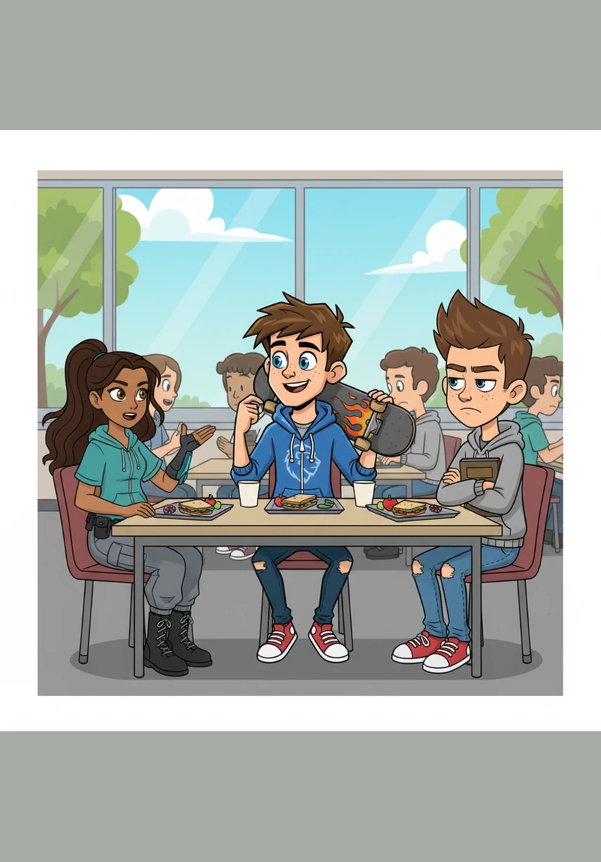 At the lunch table, Leo sits close to his friends, his elbows bumping into theirs as he talks animatedly about a new video game. He notices that the person next to him slowly slides their chair further away, creating a gap that feels wider than just physical space.