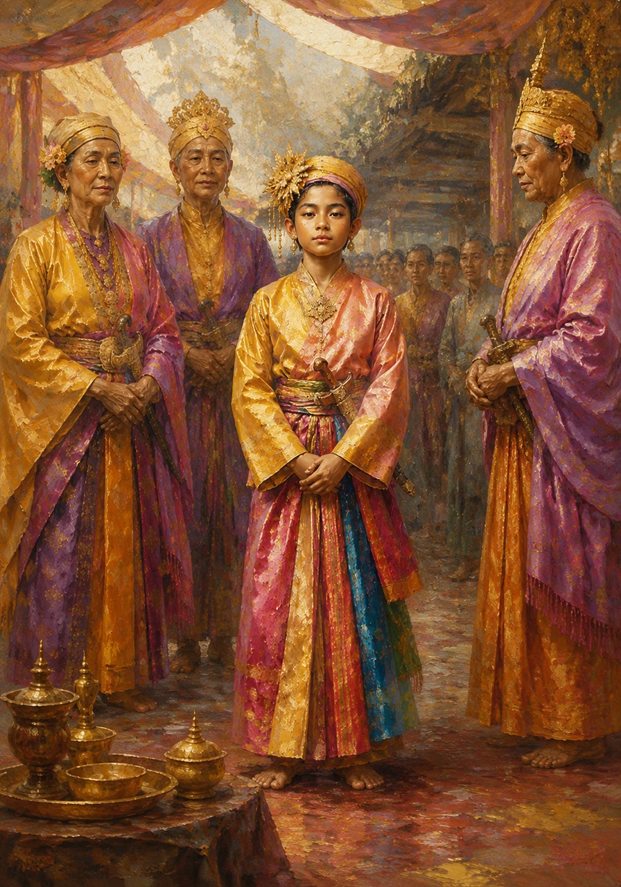 Dalam setiap upacara adat yang agung, kehadirannya membawa suasana kedamaian dan kewibawaan yang tak terbantahkan. Ia berdiri anggun dengan pakaian sutra berwarna cerah, menjadi simbol hidup dari sejarah Bugis yang sangat menghormati nilai-nilai spiritual.