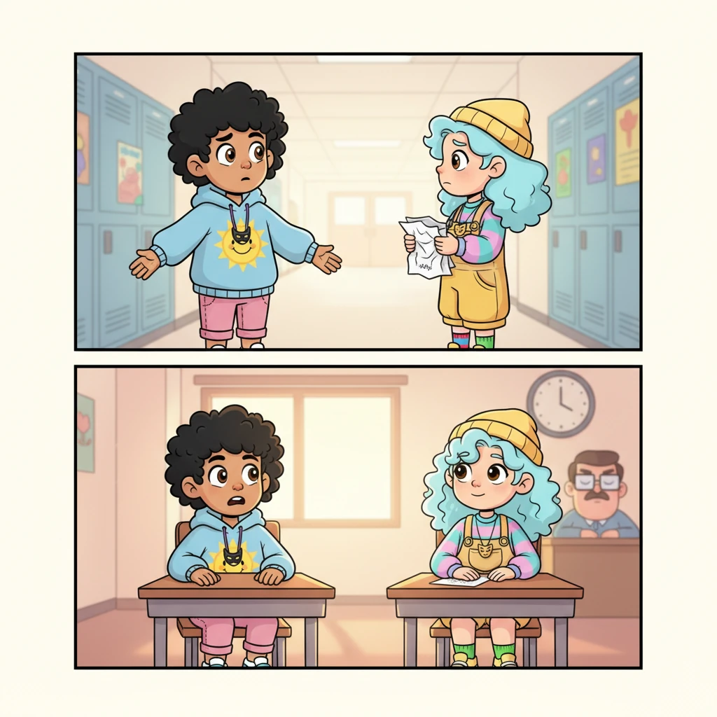Nijaki stands before Toki, who crumples his heartfelt apology letter in her hand, her expression unreadable. Later, in detention again, Toki quietly admits she retrieved and read his letter. With a softer gaze, she tells him to come to her house tomorrow, leaving Nijaki stunned.
