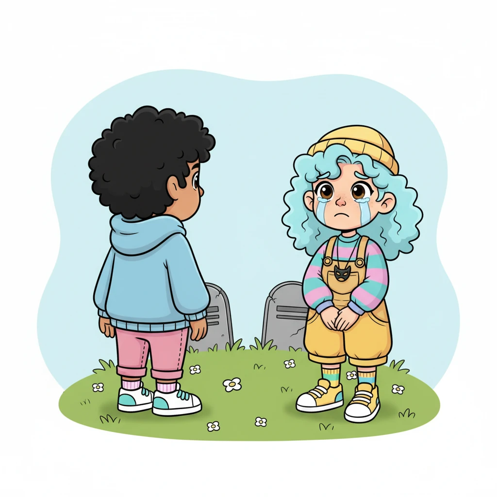 With a heavy heart, Nijaki stands before Toki, his parents' impending move abroad casting a shadow over them. He gently tells her, "Wherever I am... I am yours. Take care. I'll be back soon," his voice filled with quiet promise. Toki says nothing, but tears stream down her face as he turns and walks away, leaving her alone by the graves.