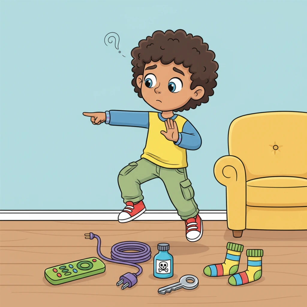 But wait! Leo learned that he should never, ever chew on things that aren't food or his special chewy. Lots of other things might look fun to chew, but they are not good choices. These things could be tricky and unsafe.