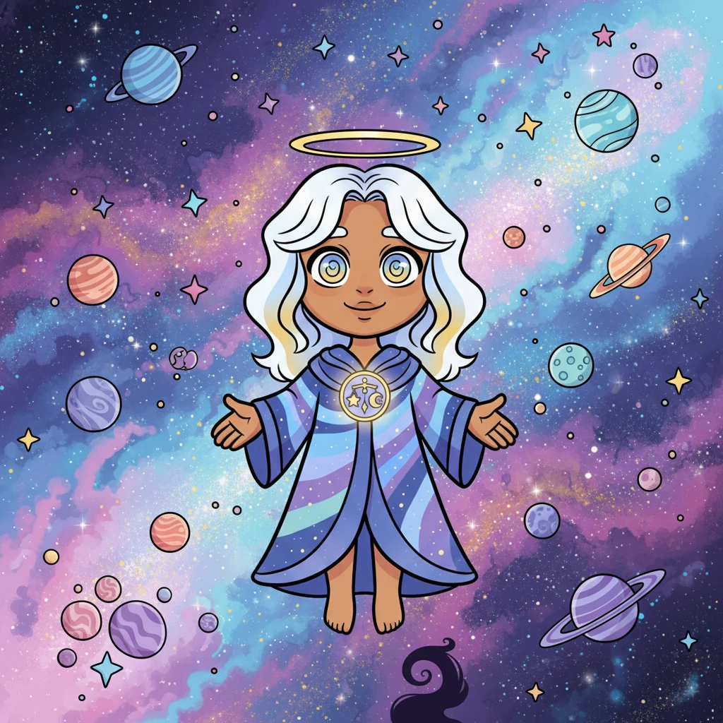 The universe hummed with vibrant stardust and swirling nebulae, a tapestry woven with peace and light. In its heart resided Aetheria, a being of pure shimmering energy, embodying balance and order. She watched over countless stars and playful planets, a gentle guardian of cosmic harmony. Yet, a faint shadow began to stir at the very edge of reality, a whisper of something ancient and unsettling.