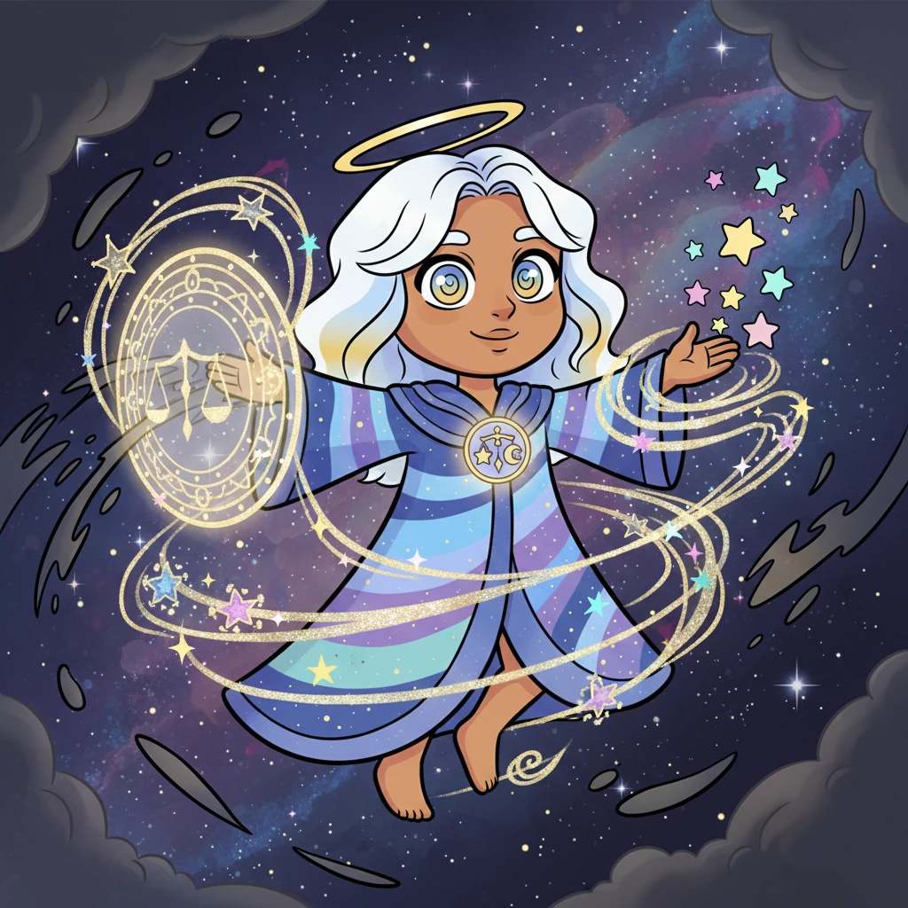 Aetheria fought with graceful power, weaving intricate patterns of light that countered the Hollow Eye's chaotic energy. She conjured shimmering shields of balance and created new, vibrant stars to push back the encroaching gloom. Her efforts brought moments of calm, reminding all beings of the universe's inherent beauty.