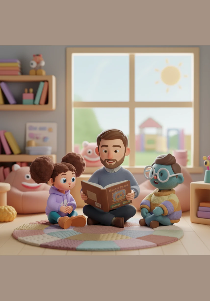 Maya sits at her desk in a sun-drenched classroom, but while her classmates are vibrant and full of color, she feels wrapped in a soft, translucent gray mist. The teacher's voice sounds distant, like it is coming from underwater, as Maya stares blankly at her open notebook.