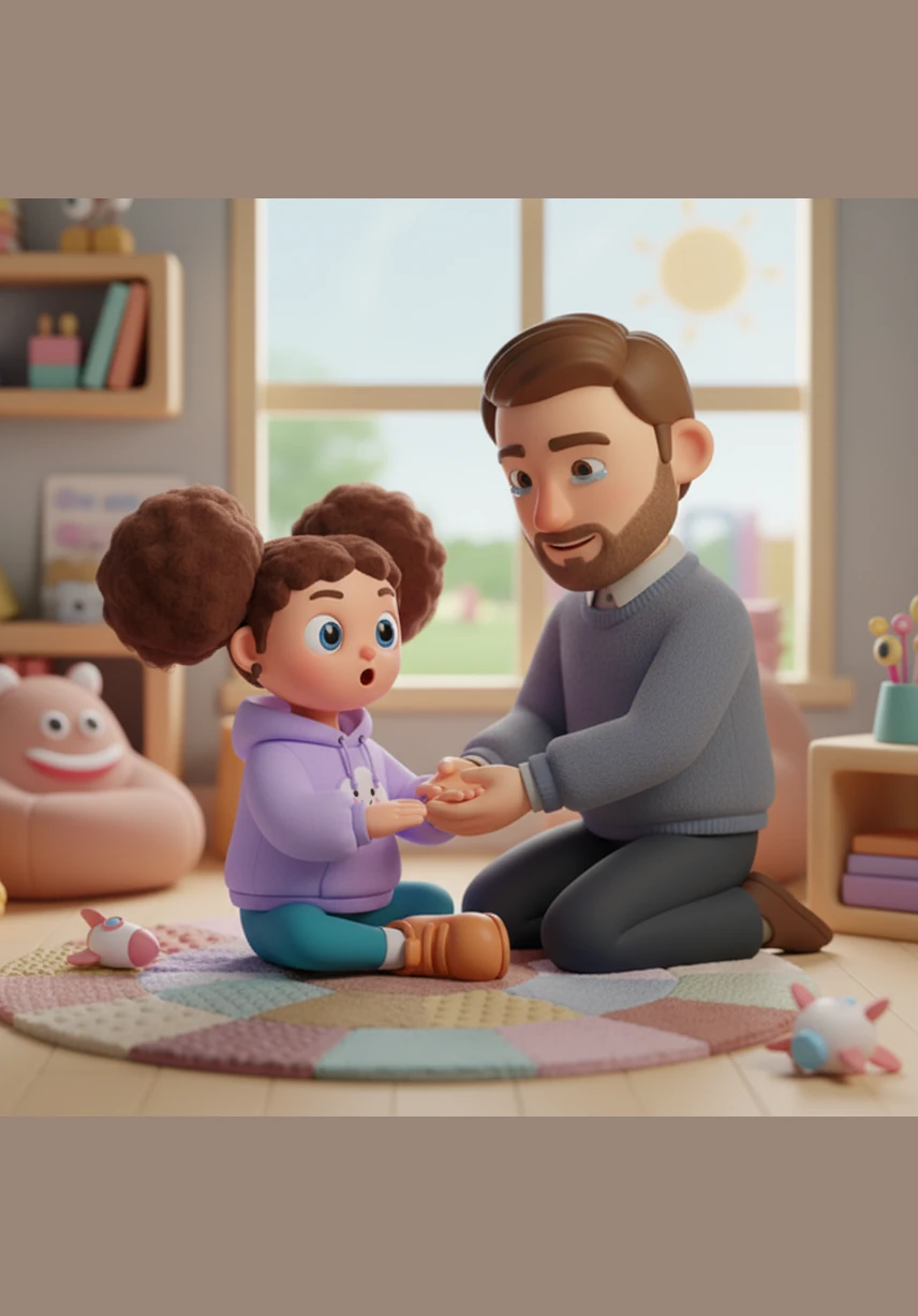 The words begin to pour out of Maya like a broken dam, describing the heaviness, the grayness, and the fear of being misunderstood. Mr. Aris listens without judgment, his presence acting like a small, warm lantern that begins to pierce through Maya's thick fog.