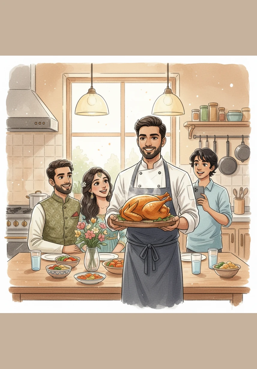 In the kitchen, the chef carefully lifts the lid of a large pot, releasing a fragrant cloud of steam. The long-grain basmati rice is perfectly fluffy, infused with a secret blend of traditional spices that have been perfected over time.