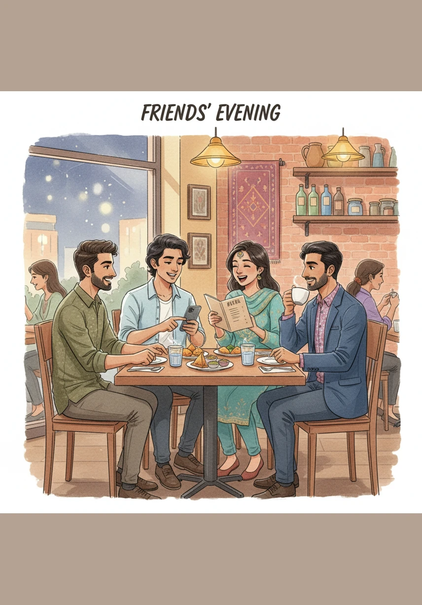 True to the restaurant's promise, the food arrives at their table in just fifteen minutes. The presentation is vibrant, with the golden hues of the biryani and the charred perfection of the BBQ chicken looking absolutely mouthwatering.