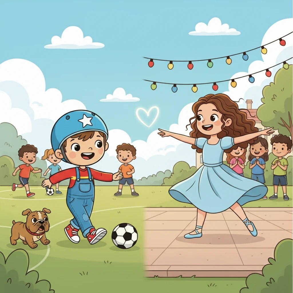 Laurent aimait le foot, et il passait des heures à jouer avec ses amis. Sylvie adorait danser, et elle illuminait les soirées avec ses mouvements gracieux. Un jour, leurs chemins se sont croisés, et une belle histoire d'amour a commencé.