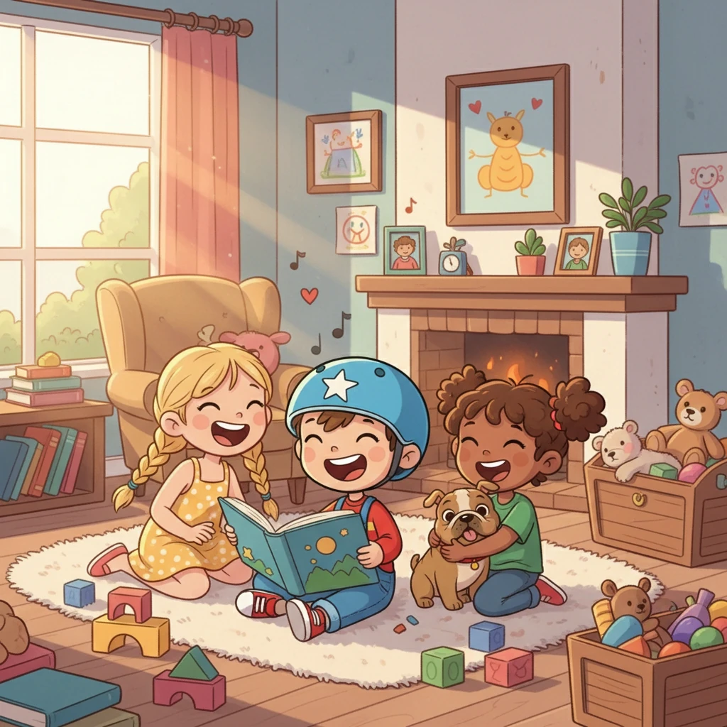 Trois enfants ont apporté la joie dans leur maison : Ophélie, Clément et Amélie. Le rire des enfants résonnait dans chaque pièce, et la maison était pleine de vie. Les journées étaient remplies d'aventures et de câlins.