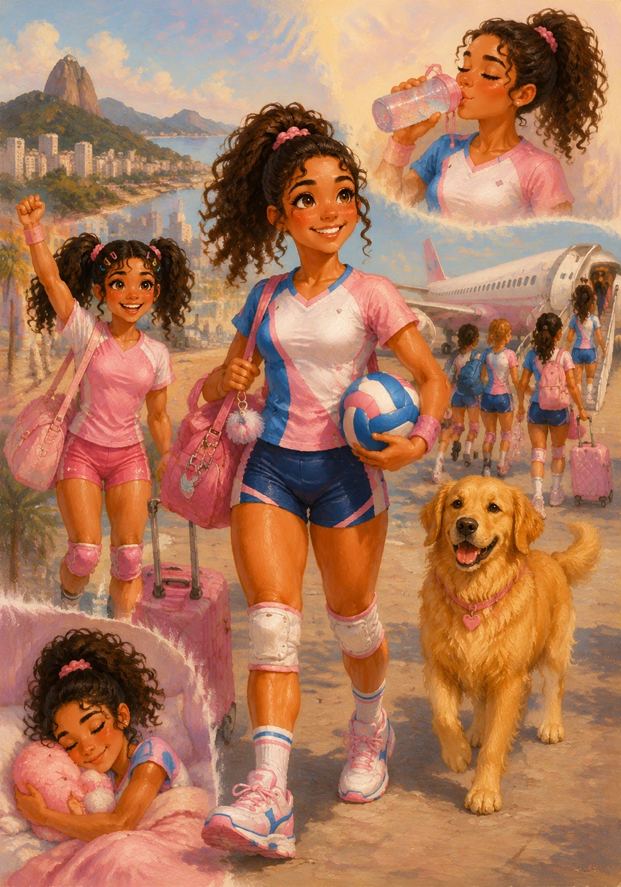 El sueño se hizo realidad y logré entrar al voleibol profesional, viajando a nuevas ciudades con mi equipo y usando accesorios deportivos súper cute. Aprendí que mantener hábitos saludables, como beber mucha agua y dormir bien, es el secreto para rendir al máximo en la cancha.