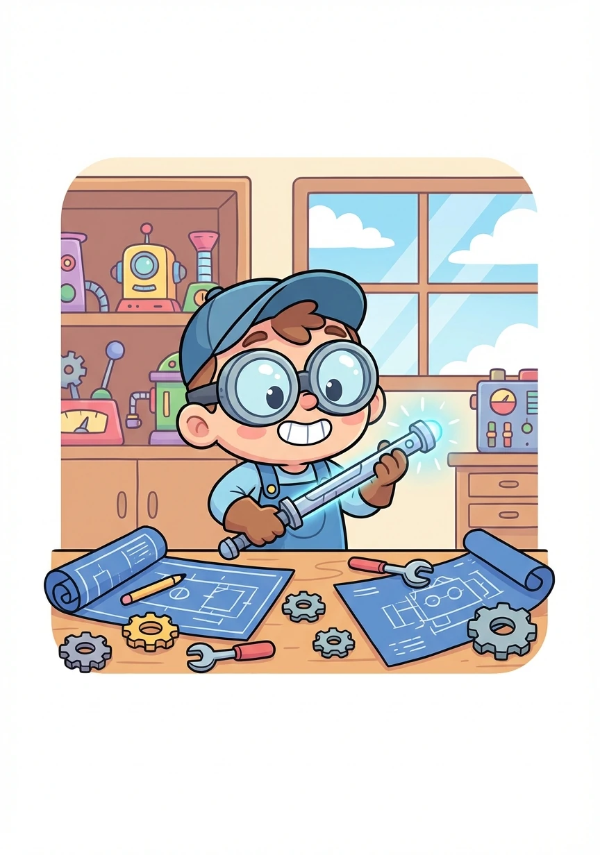 Next, they focused on designing a revolutionary rod. Axel envisioned a rod that was both strong and lightweight, perfect for advanced machinery.