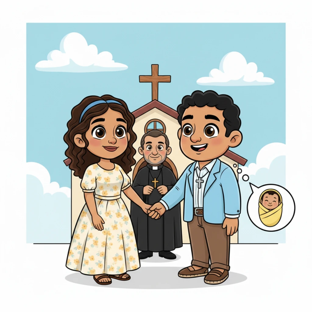 El día de la boda, Pedro y la hermana de Tita unieron sus vidas bajo un cielo de suaves nubes. Con el tiempo, la alegría llegó con la noticia de un bebé, una pequeña luz que llenó sus días de esperanza. Sin embargo, la tristeza pronto volvió a cubrir el hogar cuando el pequeño tesoro partió demasiado pronto, dejando un vacío en sus corazones.