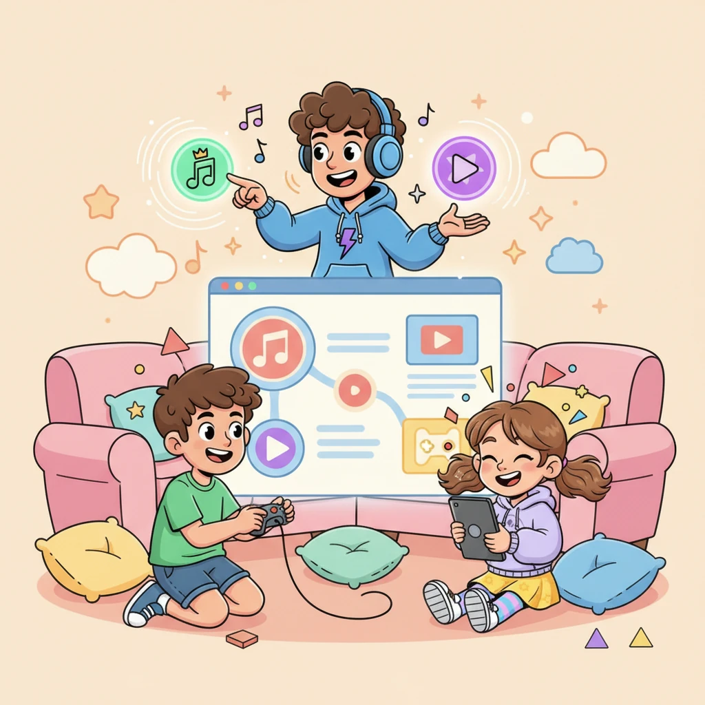 دوستان رایان با شور و هیجان شروع به استفاده از وب‌سایت کردند. یکی آهنگ‌های مورد علاقه‌اش را پیدا کرد، دیگری به تماشای یک کارتون خنده‌دار نشست و بقیه بازی‌های جدید را کشف کردند. صدای خنده و شادی در فضا پیچیده بود.