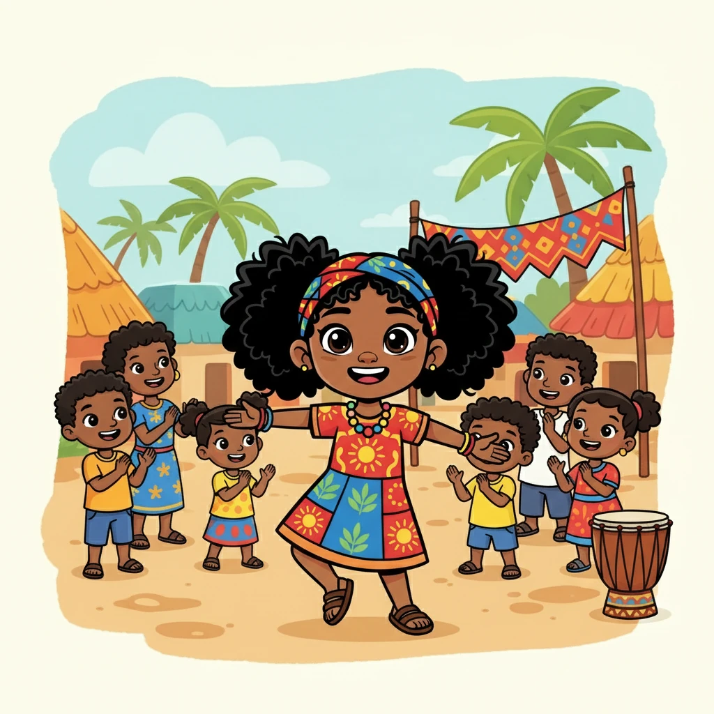 Ao retornar à sua vila, Ayana compartilhou suas experiências com sua família e amigos. Ela dançou, cantou e contou as histórias que aprendeu em sua jornada. Ayana se tornou uma embaixadora da cultura afro.