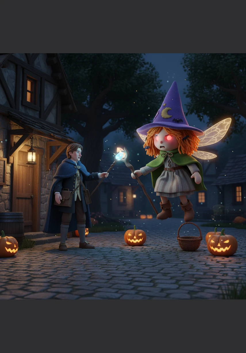 The village elders surround Elias’s lodgings at night, torches in hand, their faces twisted by fear and moonlight. They demand he surrender the artifacts he found, believing his presence has invited the 'Witch of the Peak' back into their homes.